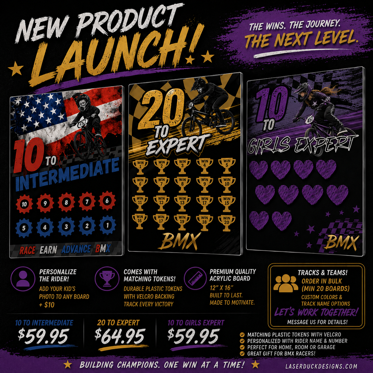 BMX Move-Up Win Tracker Board