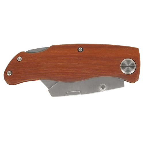 Folding Utility Knife – Custom Engraved Wood Handle