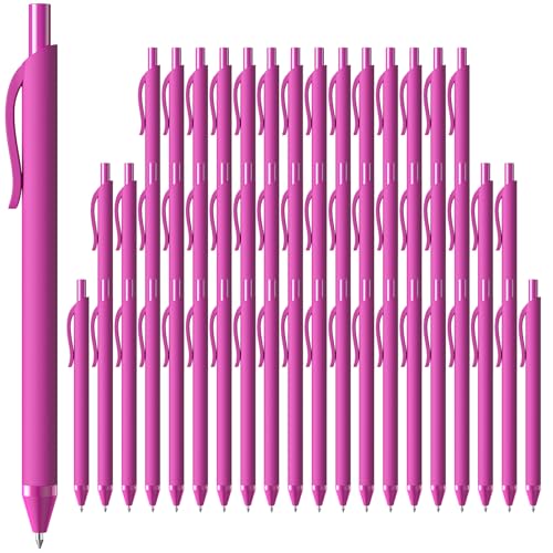 JIMMIDDA 1.0mm Retractable Ballpoint Pens 52 Pack Purple Ink