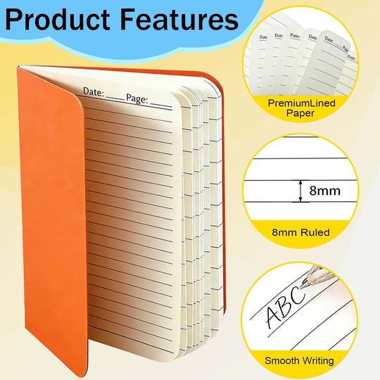 bllbiwin 60 Pcs Mini Pocket Notebooks Set 3.5x5.5in 12 Colors