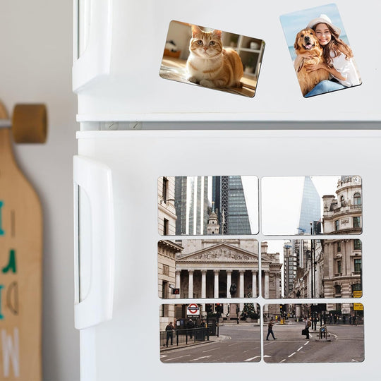 80 PCS Sublimation Magnet Blanks Bulk 2x3 in, 40 Metal Sublimation Blanks and 40 Soft Magnets, Rectangle Metal Sublimation Fridge Magnet Photo Blanks for Refrigerator as Personalized Gift