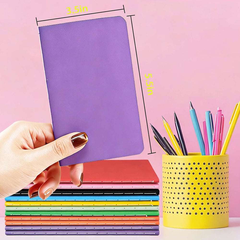 bllbiwin 60 Pcs Mini Pocket Notebooks Set 3.5x5.5in 12 Colors