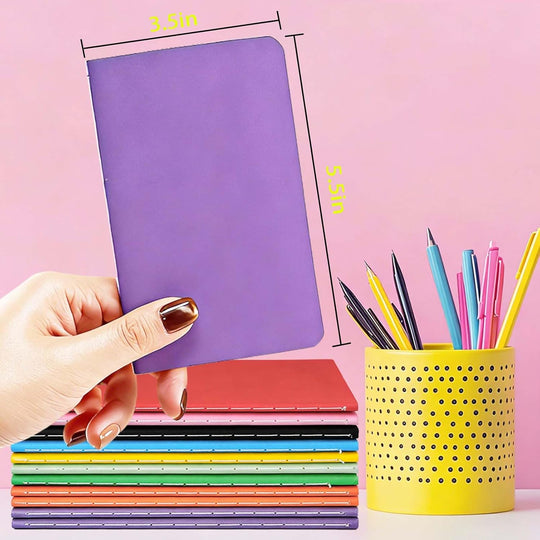 bllbiwin 60 Pcs Mini Pocket Notebooks Set 3.5x5.5in 12 Colors