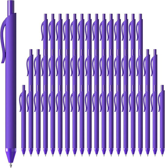 JIMMIDDA 1.0mm Retractable Ballpoint Pens 52 Pack Purple Ink