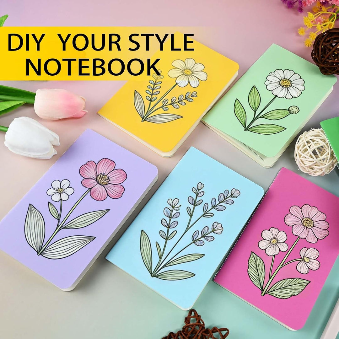bllbiwin 60 Pcs Mini Pocket Notebooks Set 3.5x5.5in 12 Colors