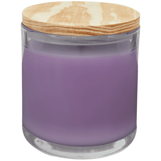 14oz Custom Engraved Candle with Wood Lid