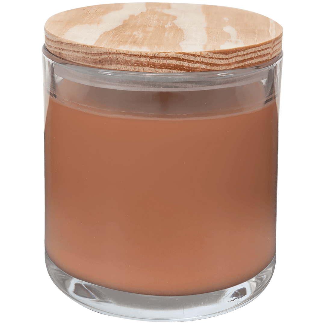 14oz Custom Engraved Candle with Wood Lid