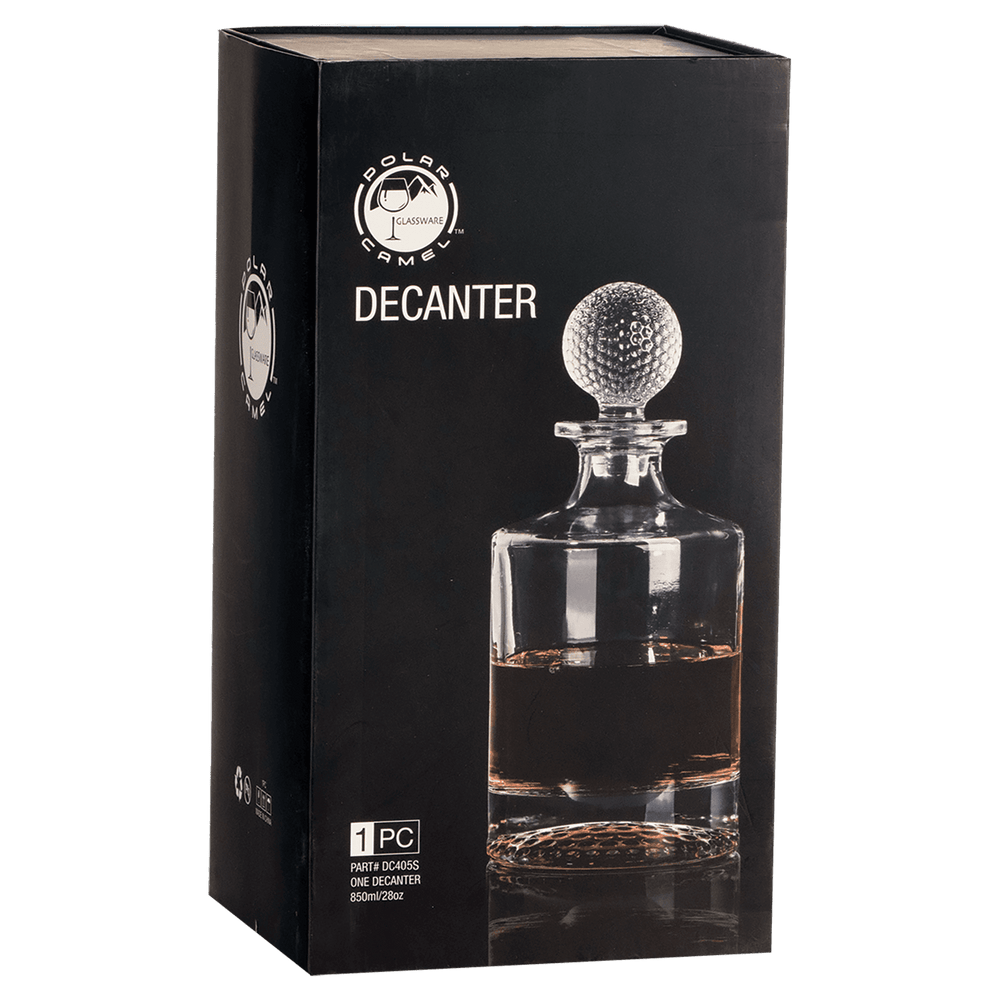 Polar Camel 850mL Round Golf Glass Decanter