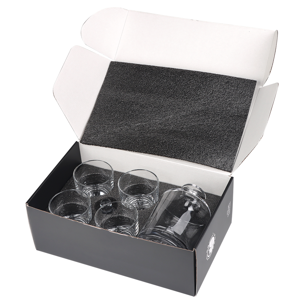 Polar Camel Round Glass Decanter Set