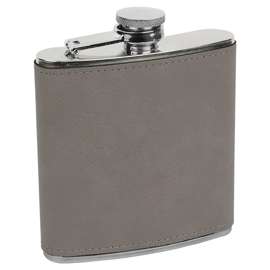 Custom 6oz Leatherette Flasks – Personalized for Any Occasion