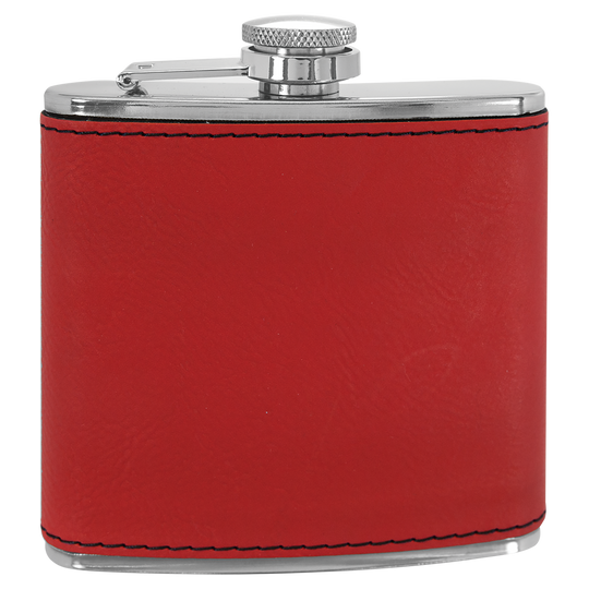 Custom 6oz Leatherette Flasks – Personalized for Any Occasion
