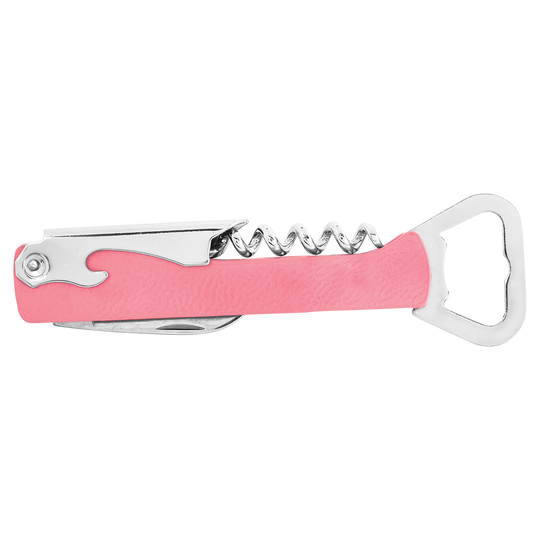 Personalized Leatherette Corkscrew Wine Openers