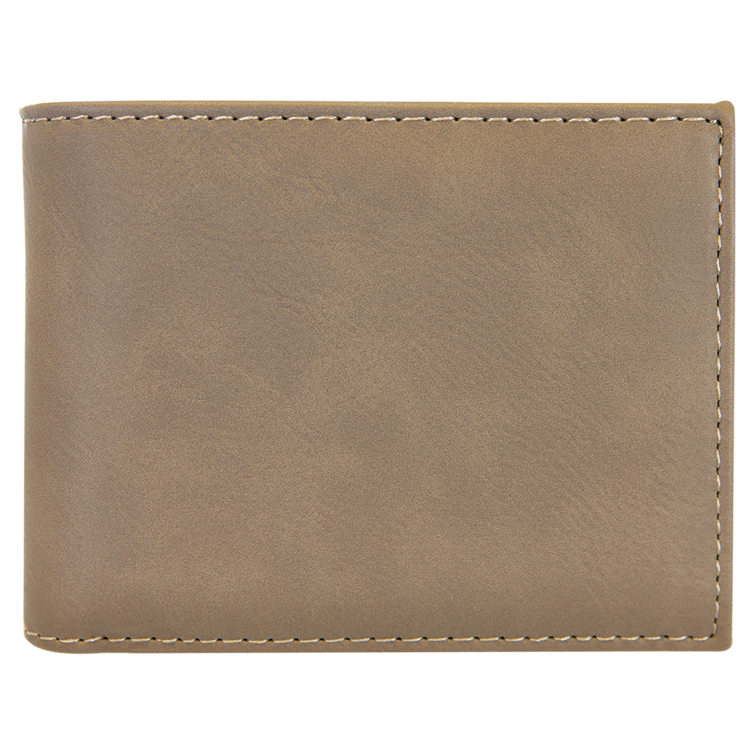 Leatherette Bifold Wallet – Classic Design with a Personalized Touch