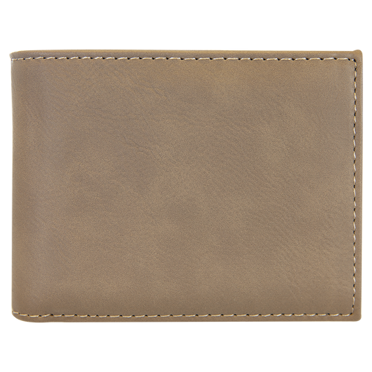 Leatherette Bifold Wallet – Classic Design with a Personalized Touch