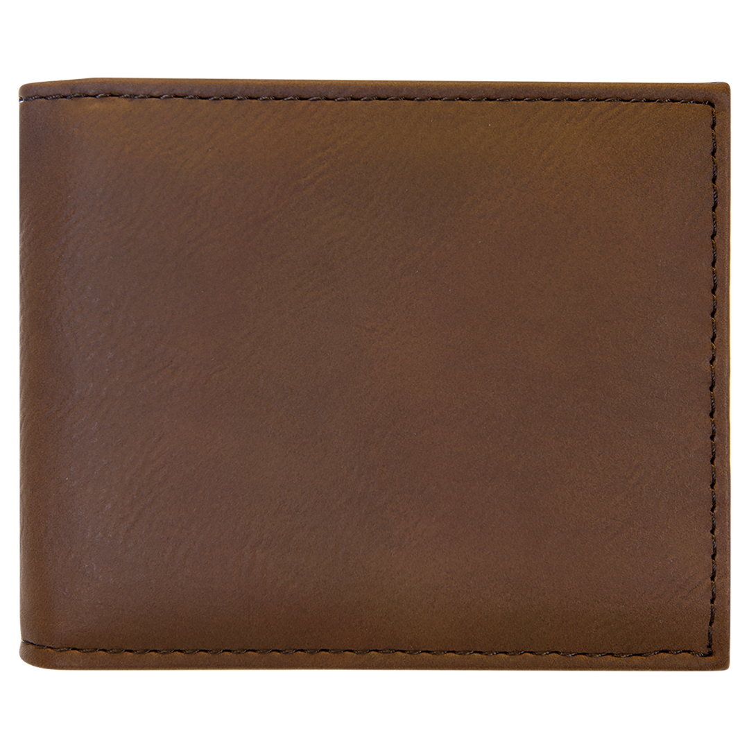 Leatherette Bifold Wallet – Classic Design with a Personalized Touch