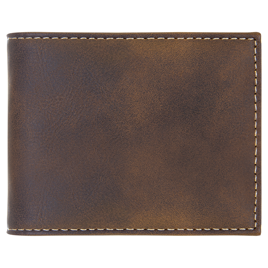 Leatherette Bifold Wallet – Classic Design with a Personalized Touch
