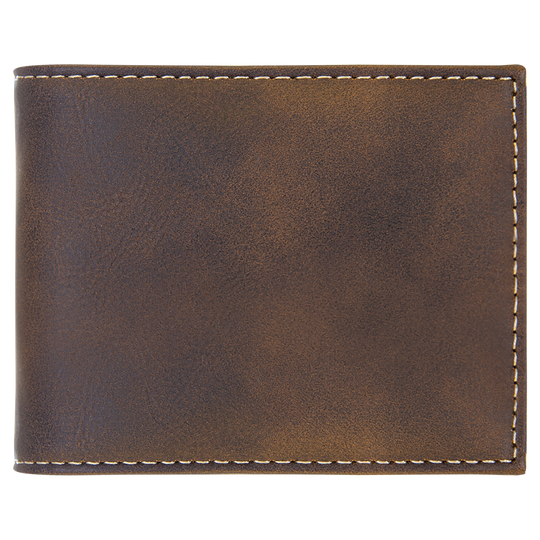 Leatherette Bifold Wallet – Classic Design with a Personalized Touch