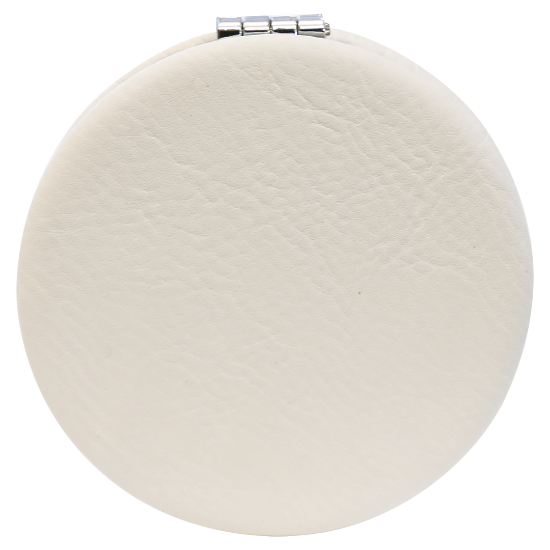 Compact Leatherette Mirror