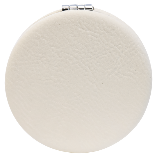 Compact Leatherette Mirror