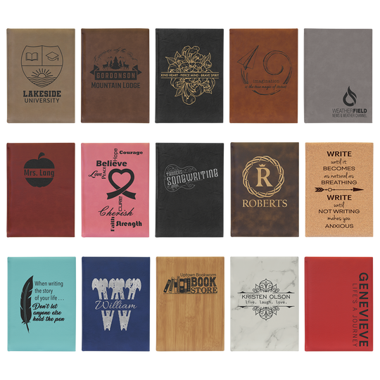 Medium Laserable Leatherette Journal with Lined Pages