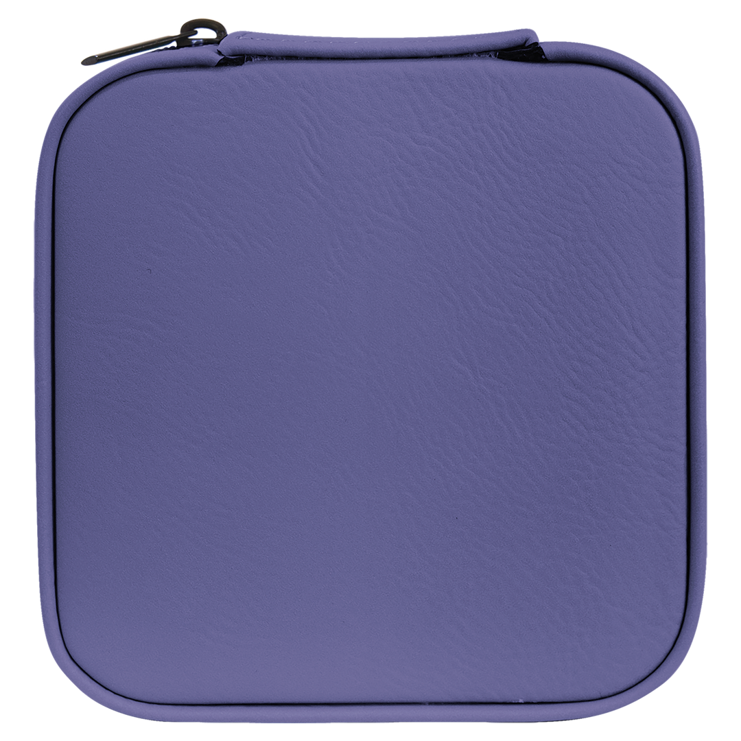 4x4 Leatherette Travel Jewelry Box – Custom Engraved