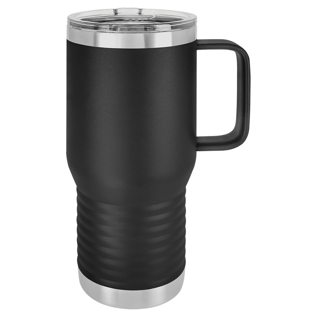 20oz Customizable Stainless Steel Travel Mug with Handle