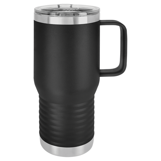 20oz Customizable Stainless Steel Travel Mug with Handle