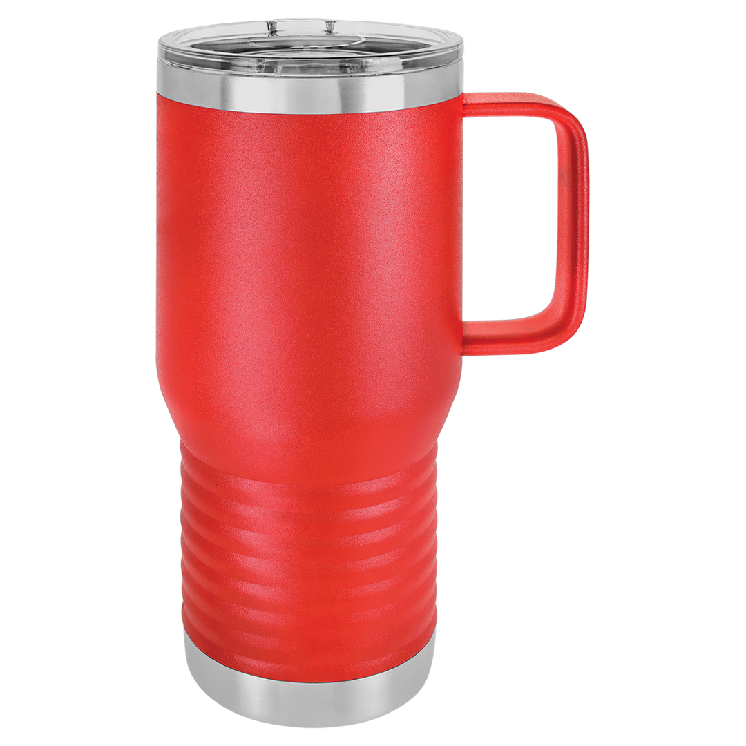 20oz Customizable Stainless Steel Travel Mug with Handle