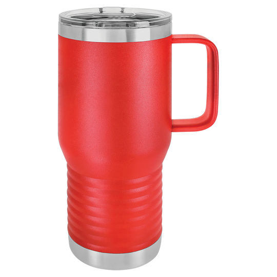 20oz Customizable Stainless Steel Travel Mug with Handle