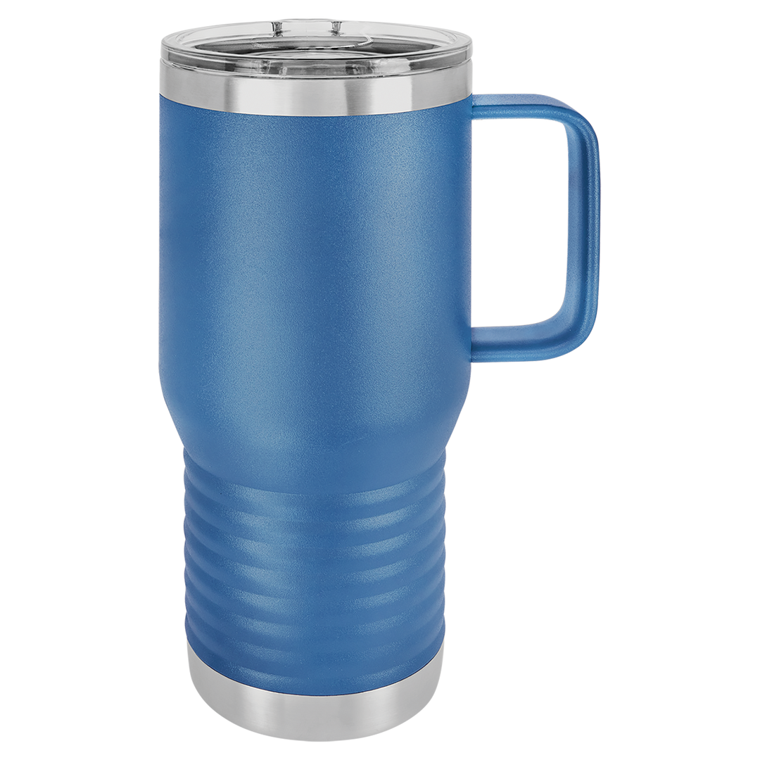 20oz Customizable Stainless Steel Travel Mug with Handle