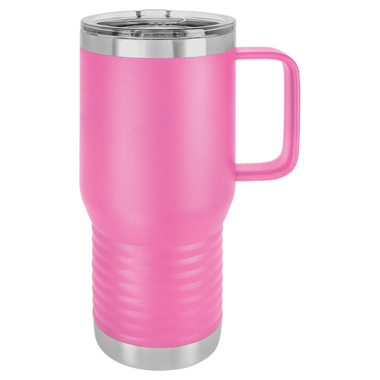 20oz Customizable Stainless Steel Travel Mug with Handle