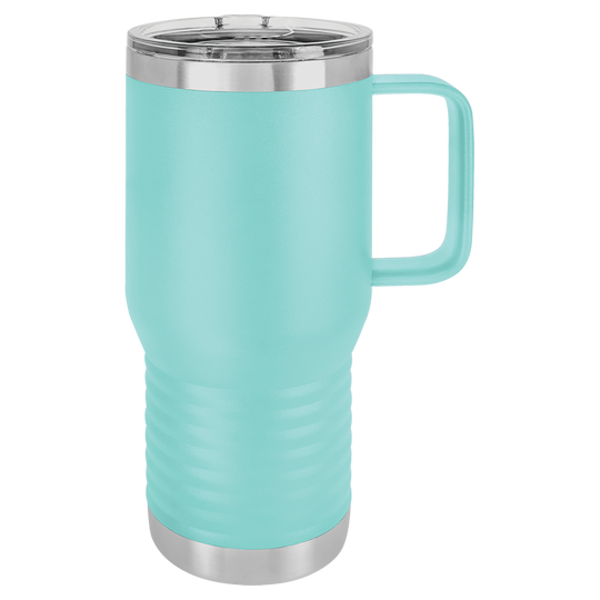 20oz Customizable Stainless Steel Travel Mug with Handle