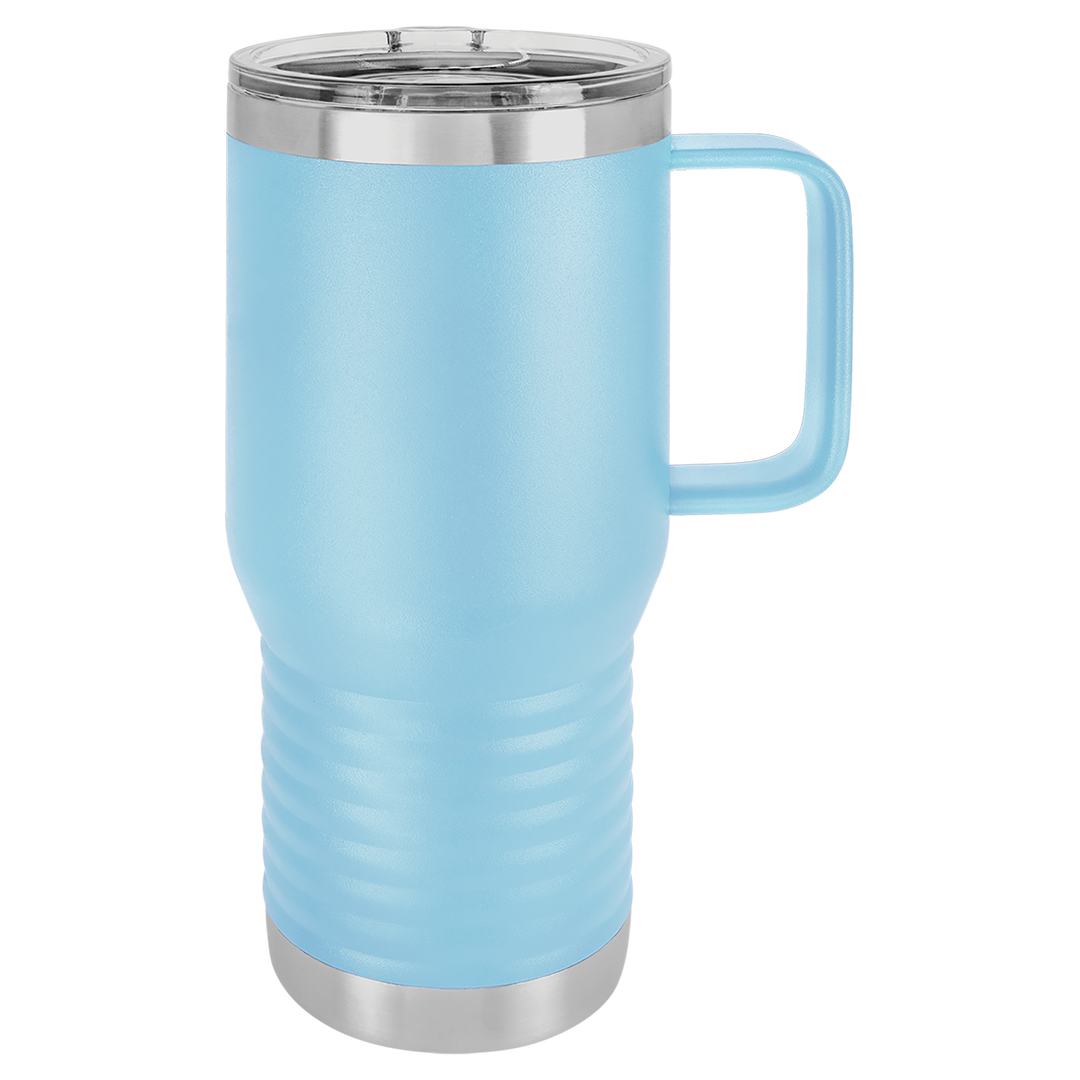 20oz Customizable Stainless Steel Travel Mug with Handle