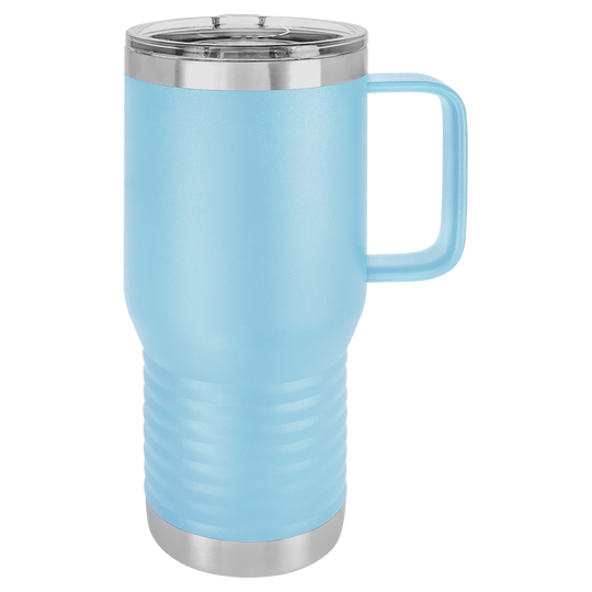 20oz Customizable Stainless Steel Travel Mug with Handle