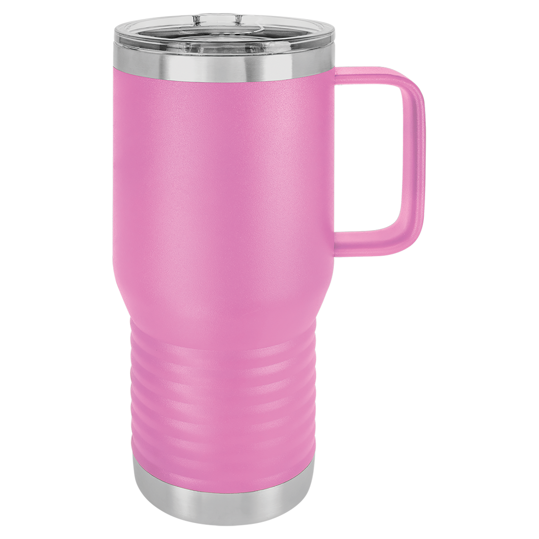20oz Customizable Stainless Steel Travel Mug with Handle