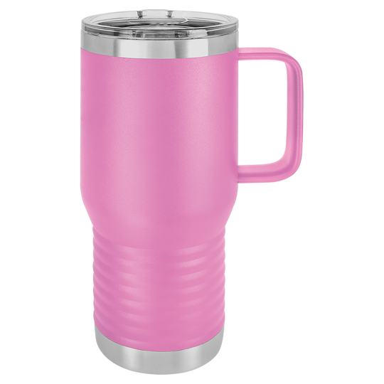 20oz Customizable Stainless Steel Travel Mug with Handle