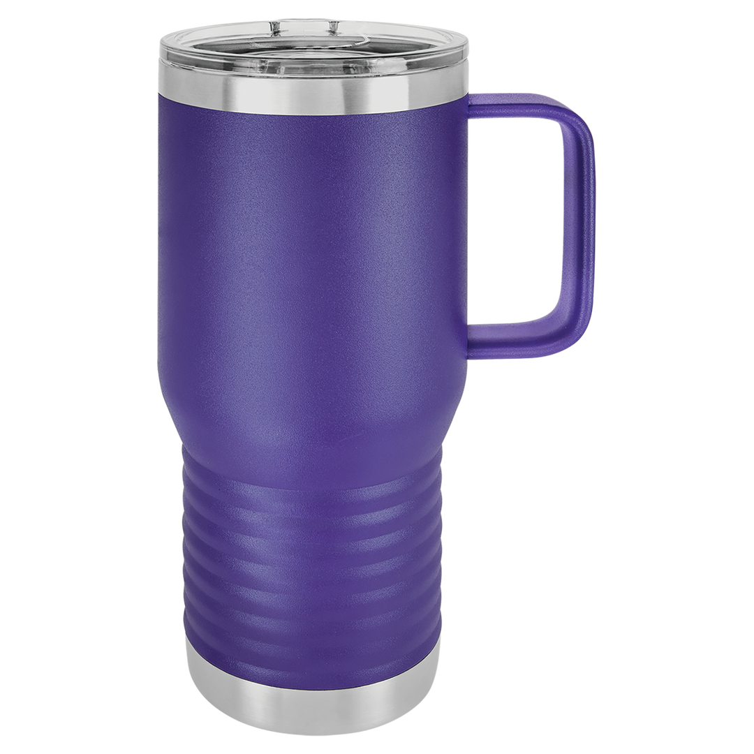 20oz Customizable Stainless Steel Travel Mug with Handle