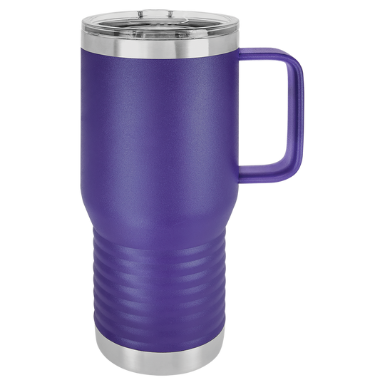 20oz Customizable Stainless Steel Travel Mug with Handle