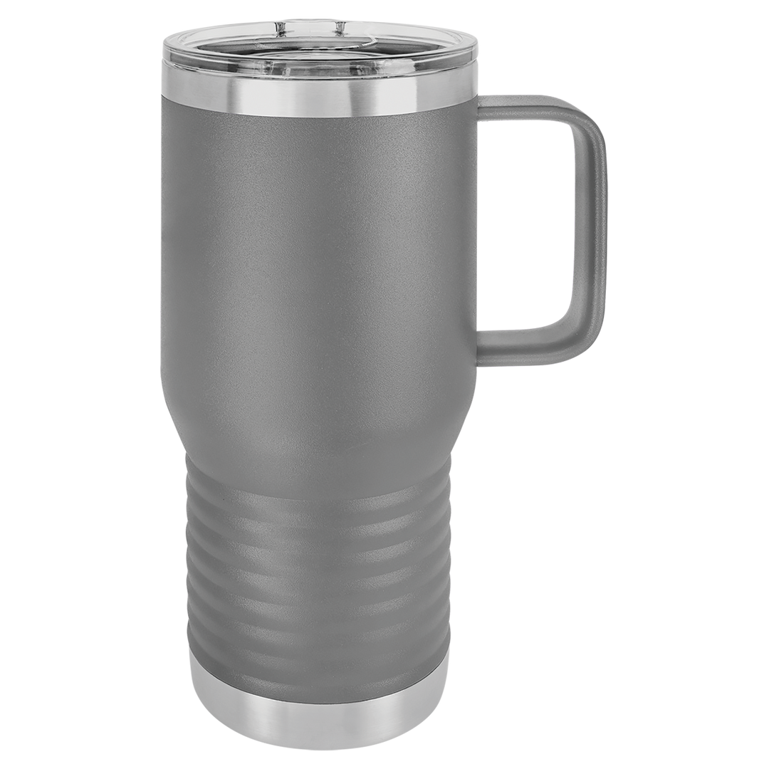 20oz Customizable Stainless Steel Travel Mug with Handle