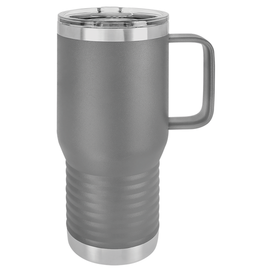 20oz Customizable Stainless Steel Travel Mug with Handle