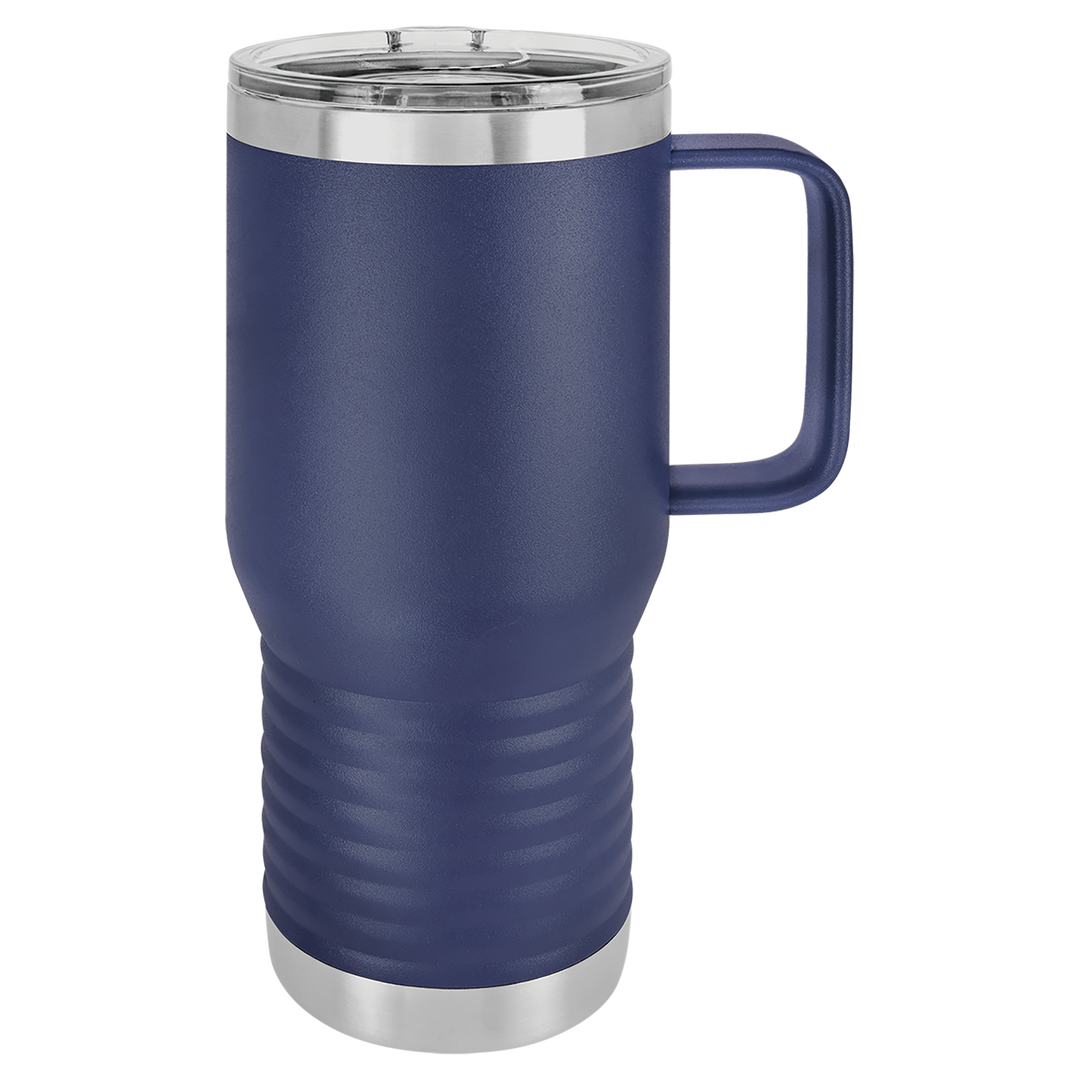 20oz Customizable Stainless Steel Travel Mug with Handle