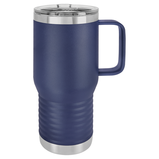 20oz Customizable Stainless Steel Travel Mug with Handle