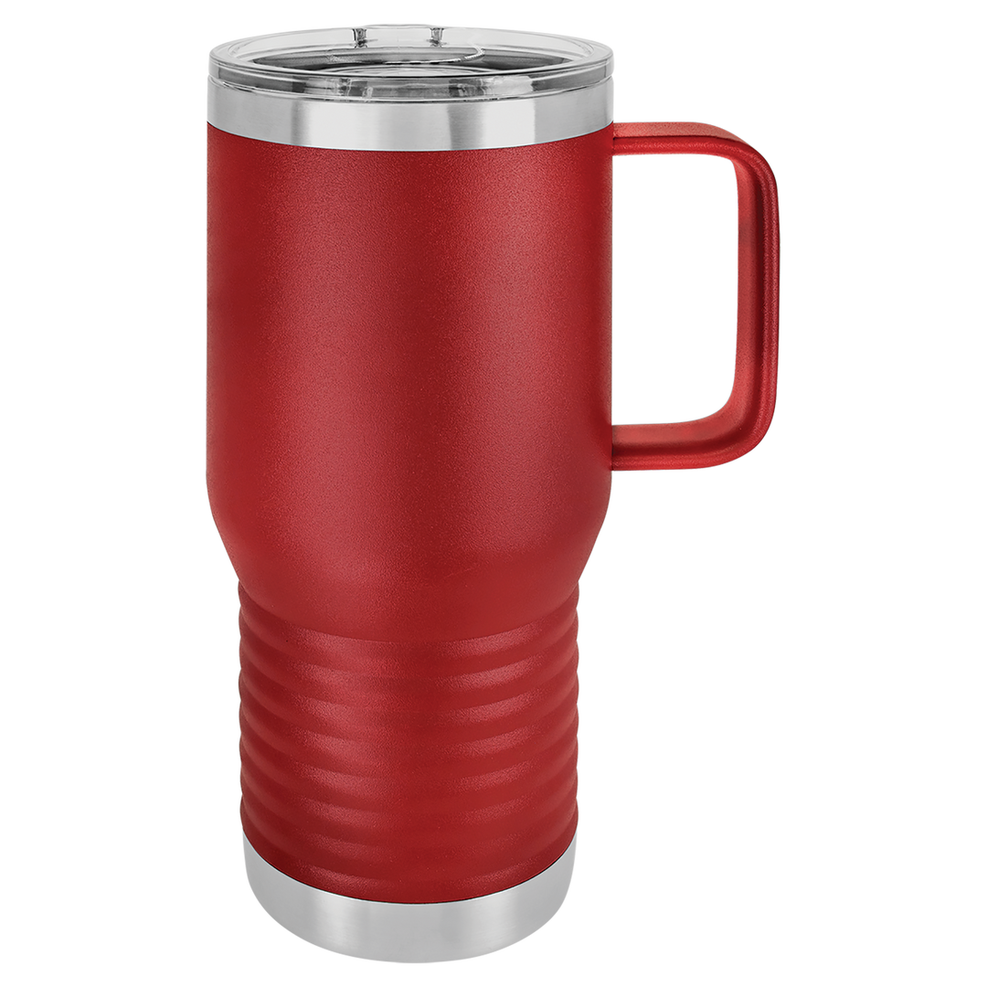 20oz Customizable Stainless Steel Travel Mug with Handle