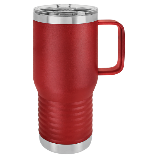 20oz Customizable Stainless Steel Travel Mug with Handle