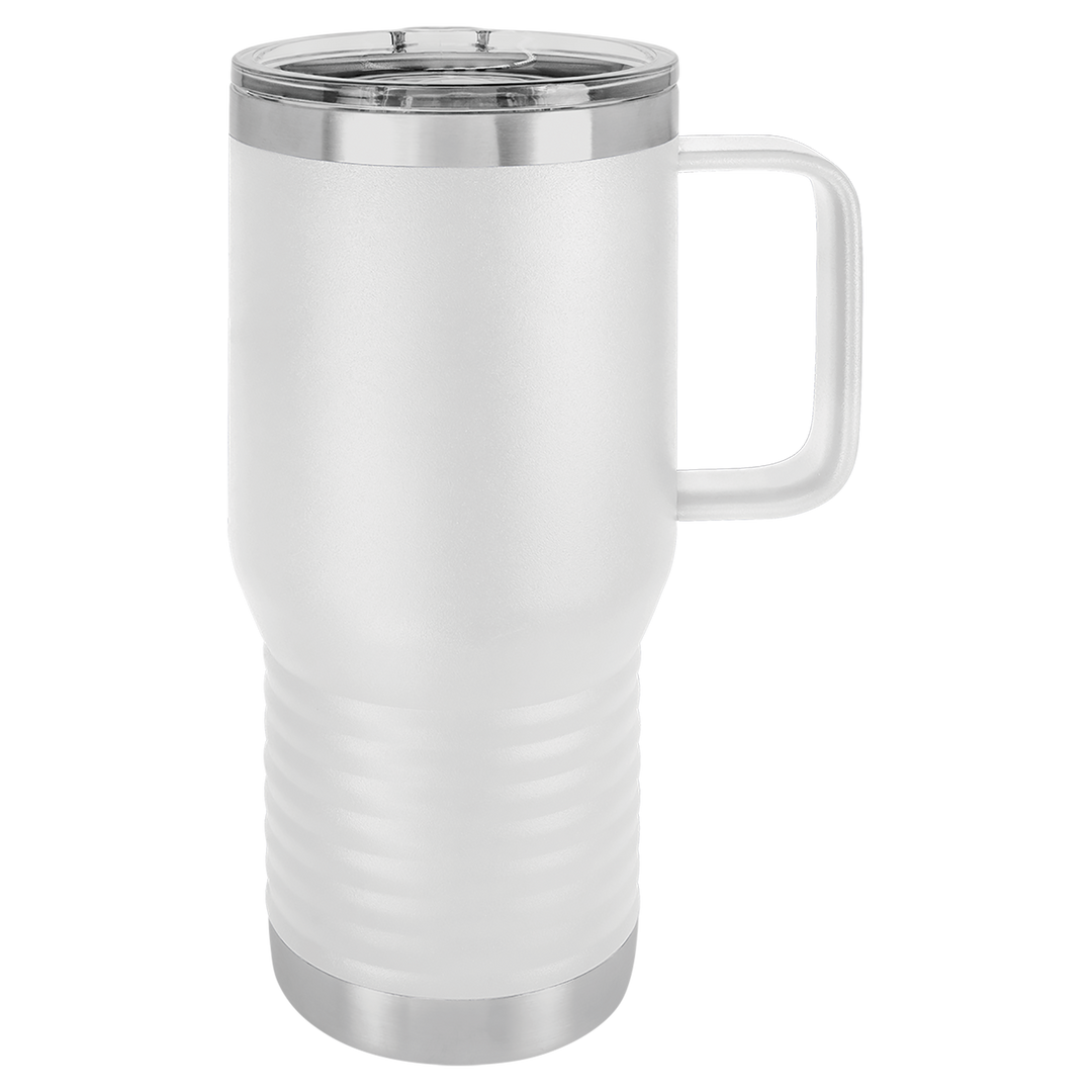 20oz Customizable Stainless Steel Travel Mug with Handle