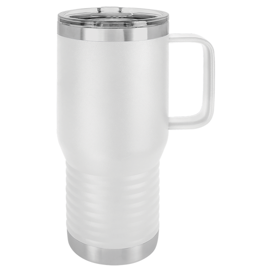 20oz Customizable Stainless Steel Travel Mug with Handle