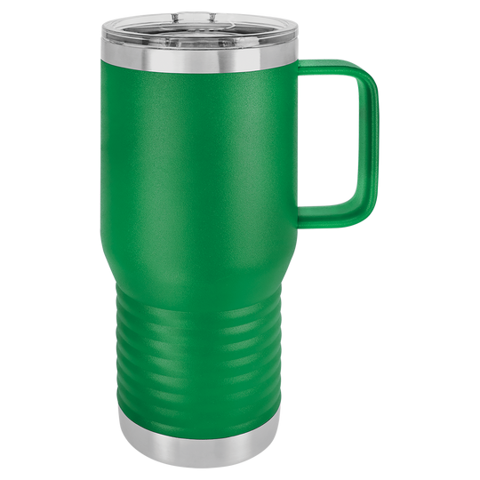 20oz Customizable Stainless Steel Travel Mug with Handle