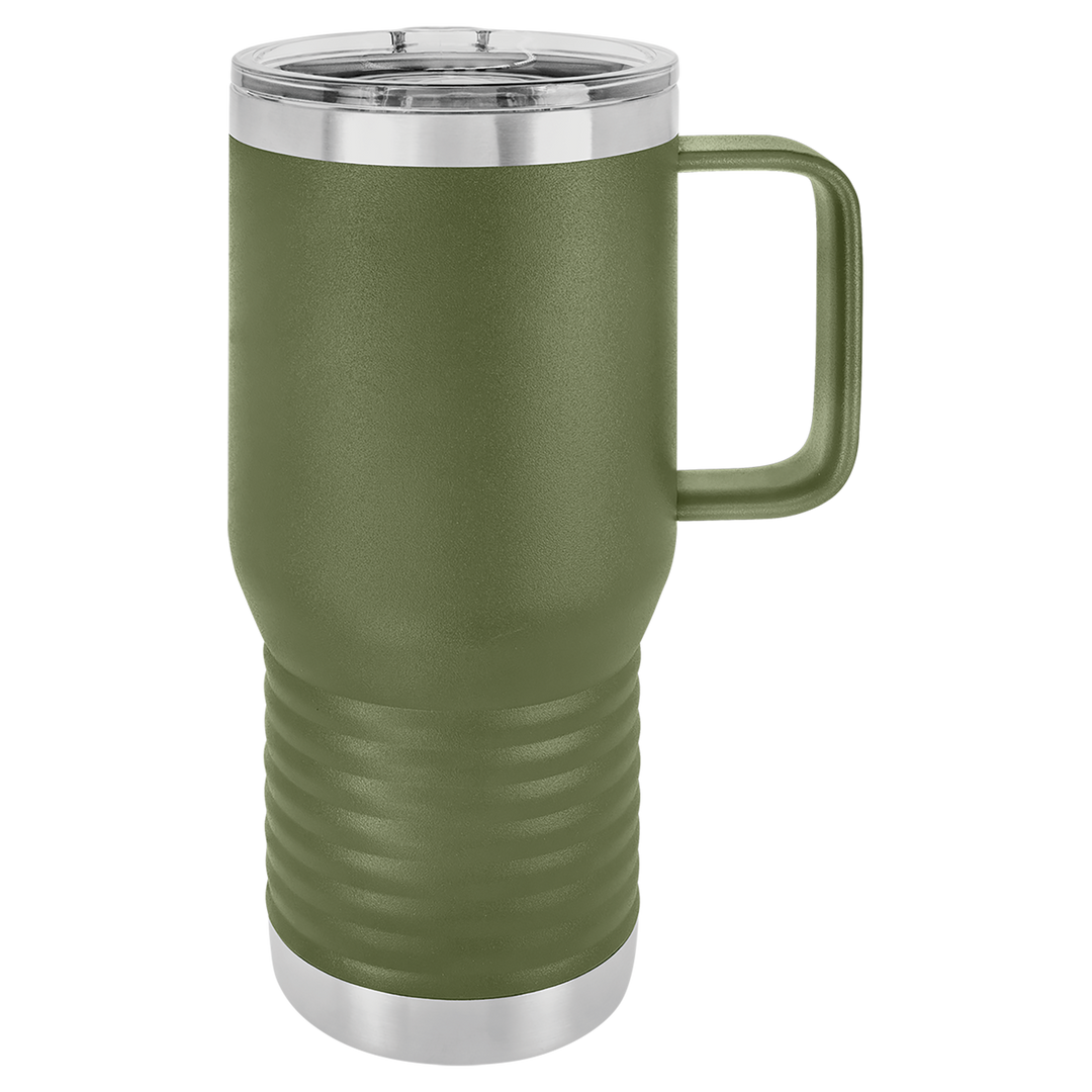 20oz Customizable Stainless Steel Travel Mug with Handle
