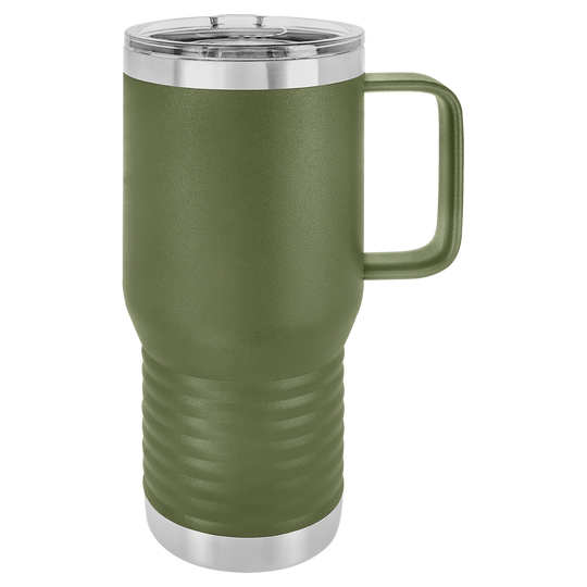 20oz Customizable Stainless Steel Travel Mug with Handle