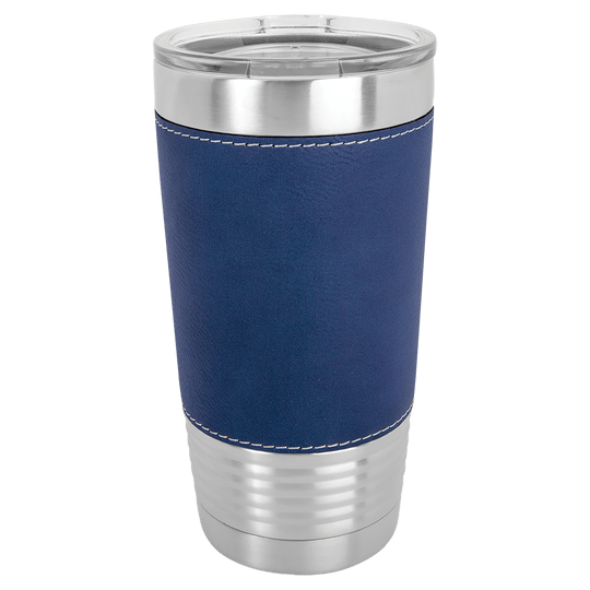 20oz Customizable Leatherette Stainless Steel Tumbler